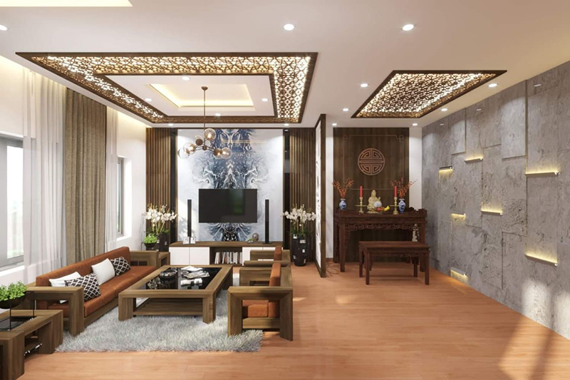 Mẫu Trần Giật Cấp Phòng Khách