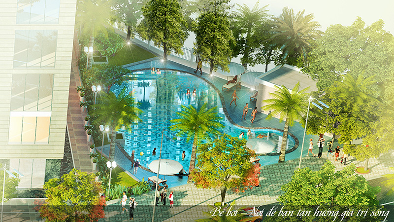 Tiện ích Bể Bơi Tại Lộc Ninh Singashine