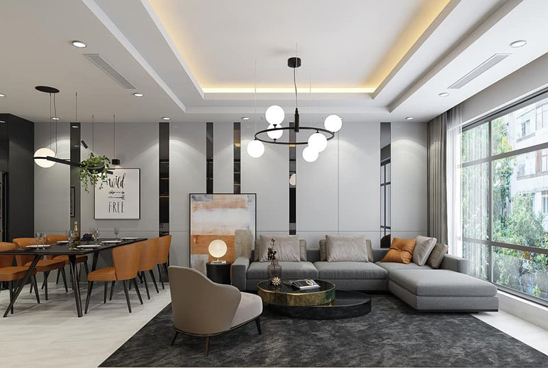 Mẫu Trần Thạch Cao Phòng Khách độc đáo, Gây ấn Tượng 2