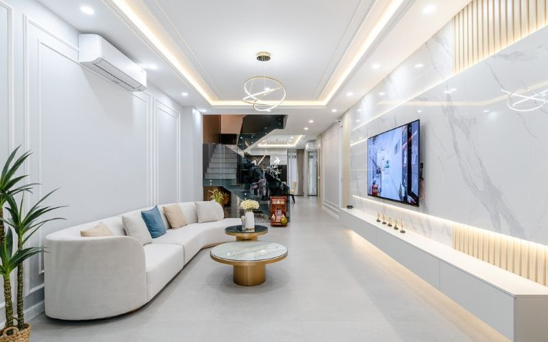 Mẫu Trần Thạch Cao Phòng Khách Nhà ống đẹp 6