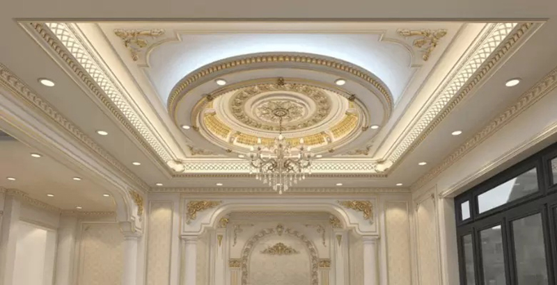 Mẫu Trần Thạch Cao Phòng Khách Tân Cổ điển 8