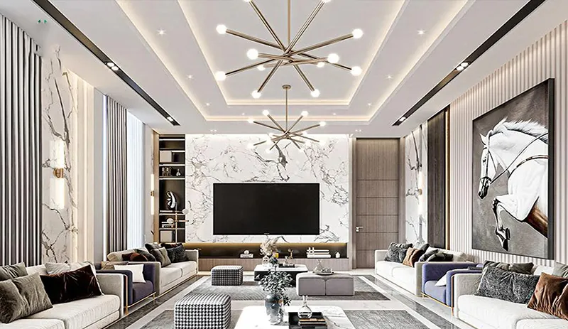 Mẫu Trần Thạch Cao Giật Cấp đẹp